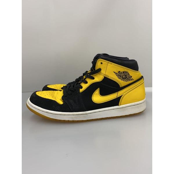 NIKE◆AIR JORDAN 1 MID/エアジョーダンミッド/ブラック/554724-035/28.5cm/BLK/レ//
