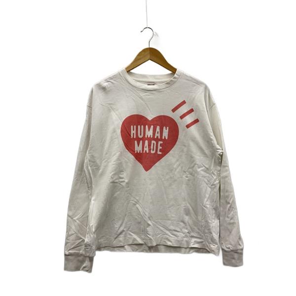 HUMAN MADE◇長袖Tシャツ/L/コットン/WHT : セカンドストリートYahoo