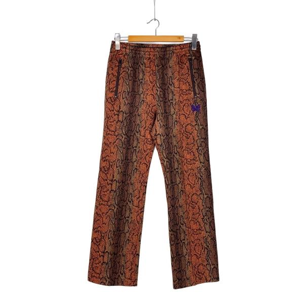 Needles / パイソン柄トラックパンツ/S/ポリエステル/オレンジ/NS243 Needles◇パイソン柄トラックパンツ/S/ポリエステル/オレンジ/NS243