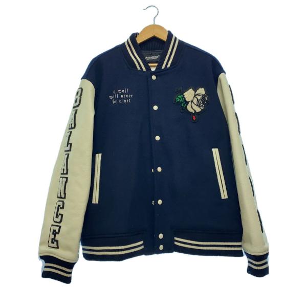 UNDERCOVER◇スタジャン/4/ウール/NVY/無地/UC2C4206-1 : セカンド