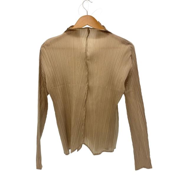 PLEATS PLEASE ISSEY MIYAKE◇シャツ/4/ポリエステル/BEG/無地/PP23