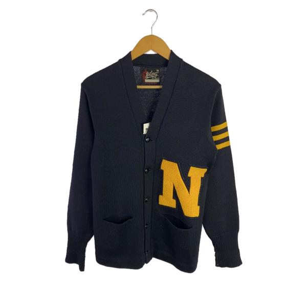 その他ブランド / 50s～/Yearite/カーディガン(厚手)/--/--/BEG Whiting◇50-60s/レタードカーディガン(厚手)/38/ウール/NVY