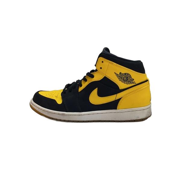 NIKE◆AIR JORDAN 1 MID/エアジョーダンミッド/ブラック/554724-035/28.5cm/BLK