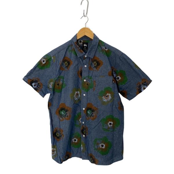 Stussy ポルカドット半袖シャツ　L STUSSY◇半袖シャツ/L/コットン/IDG/花柄 : セカンドストリートYahoo