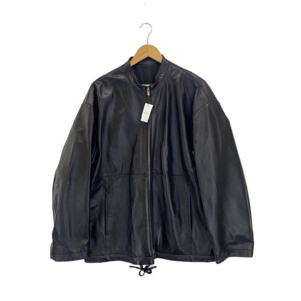 stein◇レザージャケット・ブルゾン/S/羊革/BLK/無地/ST.344
