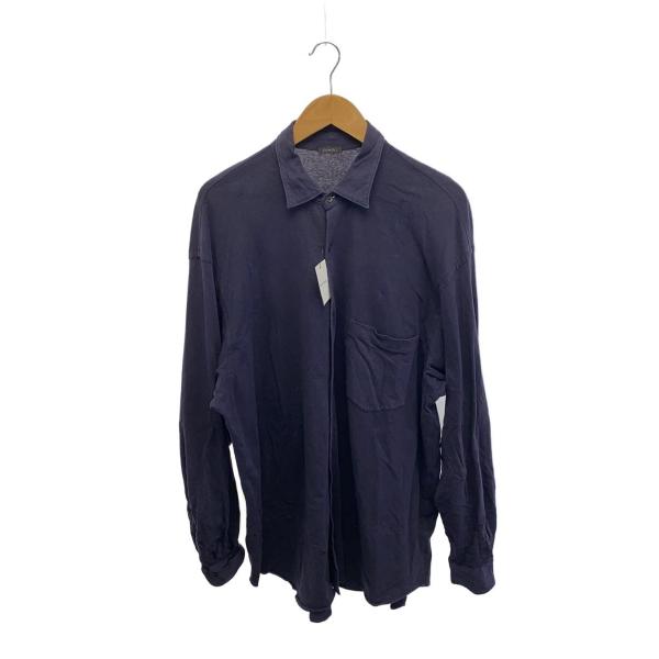 COMOLI◇ジャージコモリシャツ/コットン/ネイビー/Z01-05015