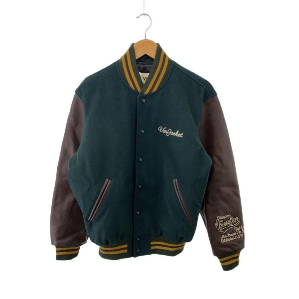 VAN◇プレミアムスタジアムジャンパー/M/ウール/グリーン/JW-124500