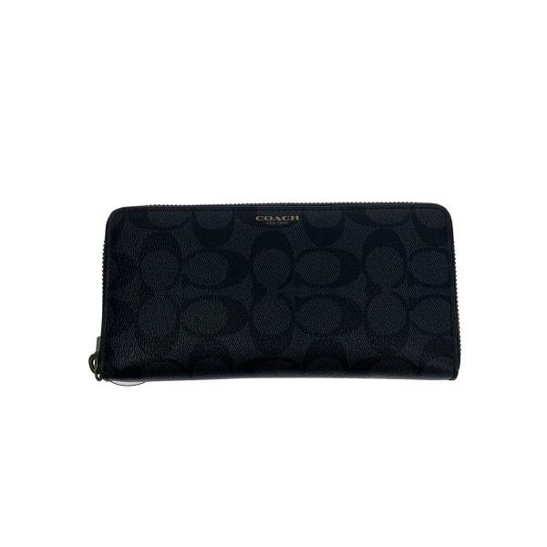 COACH◇長財布/ブラック/総柄/メンズ/F74597 : セカンドストリート