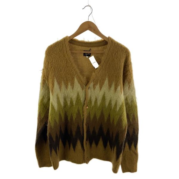 Needles◇カーディガン(厚手)/L/モヘア/キャメル/LQ274/Mohair