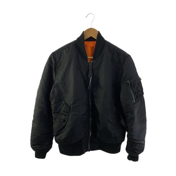 ALPHA INDUSTRIES◇フライトジャケット/L/ナイロン/ブラック/0615-00