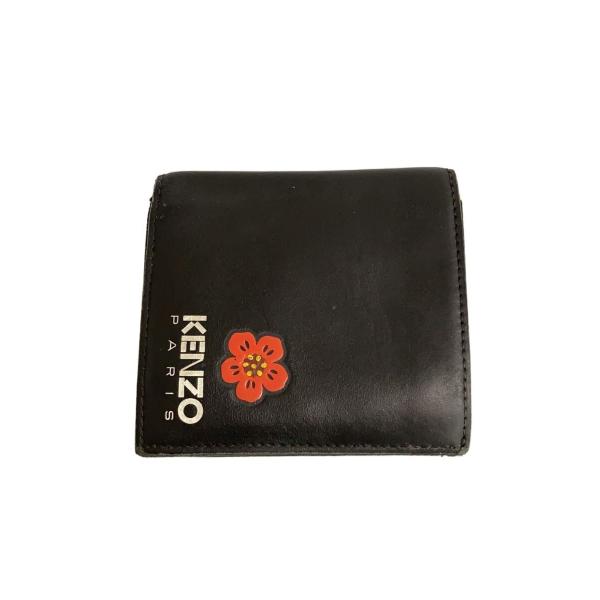 小物 Ken2 KENZO◇2つ折り財布/レザー/BLK/メンズ : セカンドストリートYahoo!店