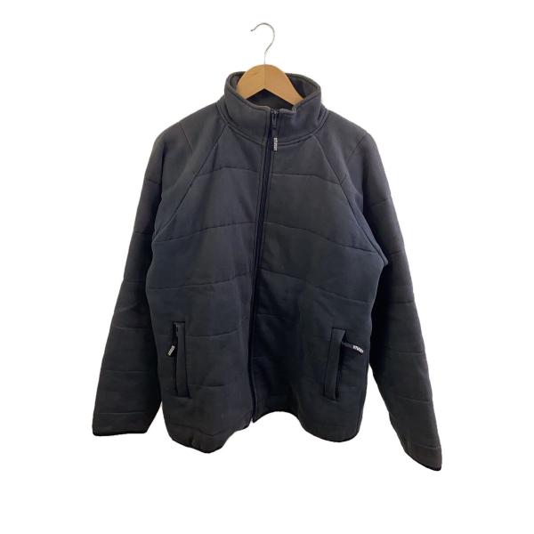 STUSSY◇紺タグ/ジャケット/XL/コットン/BLK/無地 : セカンド