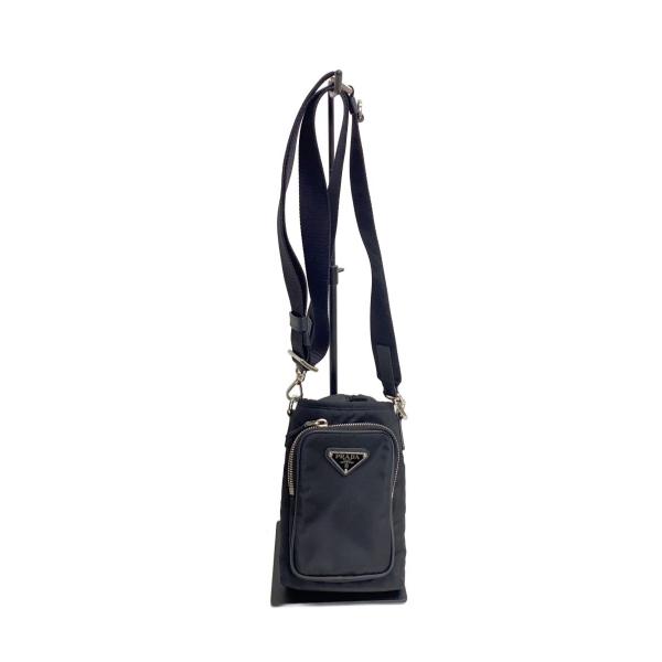 新品未使用 PRADA ショルダーBAG 白 レザー 2ZH155 PRADA◇Re-Nylon/スマートフォンケース/ショルダーバッグ/ナイロン/BLK