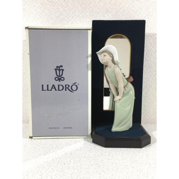 Lladro◆リヤドロ/インテリア雑貨/GRN/5009/鏡の前で/若草色の少女