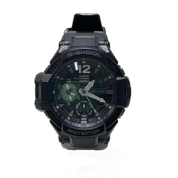 CASIO◇クォーツ腕時計・G-SHOCK/デジアナ/ラバー/BLK/BLK : セカンド
