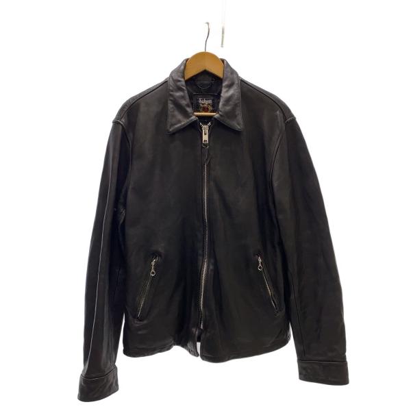 Schott◇レザージャケット・ブルゾン/XL/羊革/BLK/3181055/WEST COAST