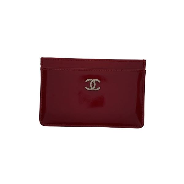 CHANEL◇カードケース/--/RED/無地/レディース// : セカンドストリート