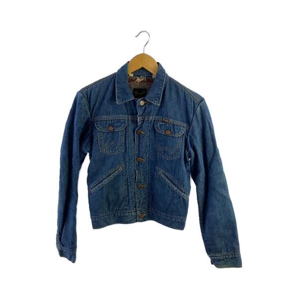 WRANGLER◇70s/黒タグ前期/裏地ブランケット/Gジャン/34/コットン/IDG