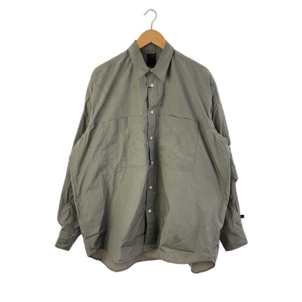 DAIWA PIER39◇長袖シャツ/L/ポリエステル/GRY/チェック/BE-86022