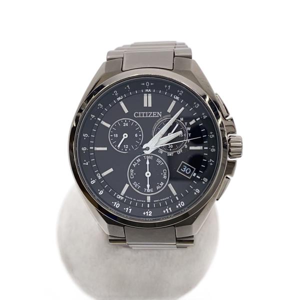 CITIZEN エコドライブ 電波ソーラー腕時計 E660-S118298 CITIZEN◇クォーツ腕時計/デジアナ/ステンレス/BLK/SLV/E660-S118298