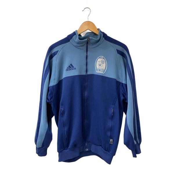 adidas◇万国/トラックジャケット/バイカラー/ファスナー破損/ヨゴレ