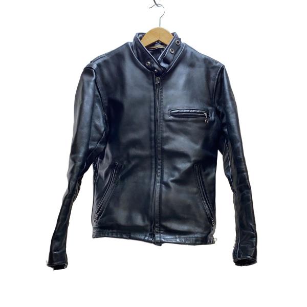 Schott◇シングルライダースジャケット/36/レザー/BLK/641 : セカンド