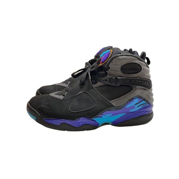 NIKE◆AIR JORDAN 8 RETRO/エアジョーダンレトロ/ブラック/305381-025/29cm/BLK/レサ//