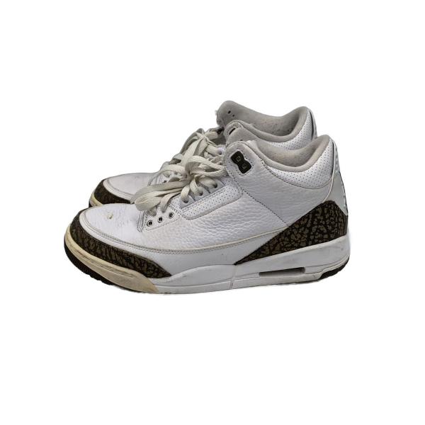 NIKE◆AIR JORDAN 3 RETRO/エアジョーダンレトロ/ホワイト/136064-122/26.5cm/WHT