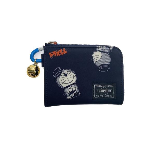 【限定品】PORTER × ドラえもん　財布 PORTER◇財布/--/BLK/総柄/メンズ/ドラえもん50周年記念