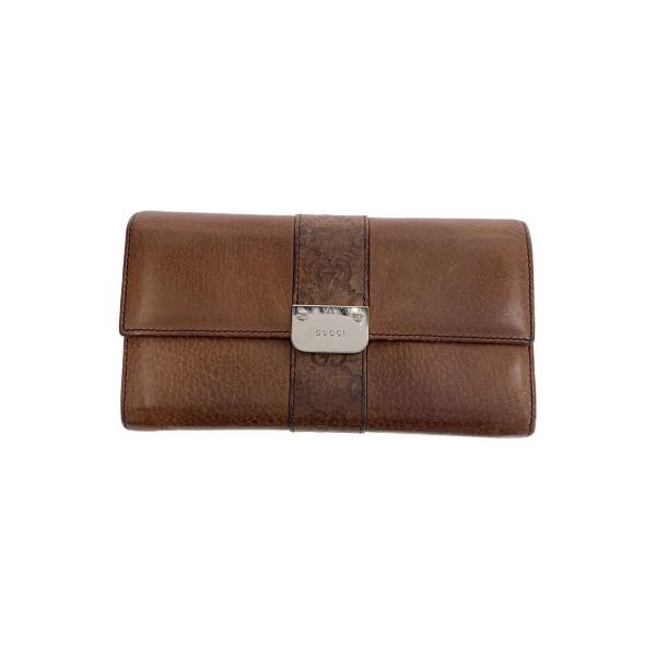 GUCCI◇長財布/--/BRW/総柄/レディース : セカンドストリートYahoo!店