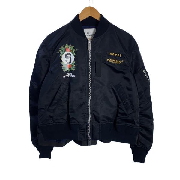 sacai◇20SS/irreversible/イリバーシブル/MA-1/1/ナイロン/BLK/無地