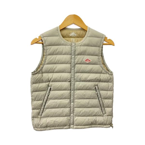 DANTON◇ダントン/ダウンベスト/34/ナイロン/ベージュ/無地/19A-KW-001