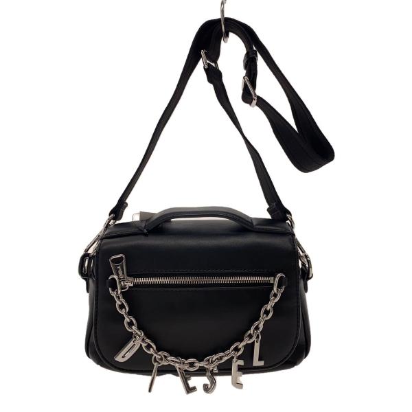 DIESEL◇チャーム付/ミニショルダーバッグ/ブラック/P6727 DIESEL◇チャーム付/ミニショルダーバッグ/ブラック/P6727