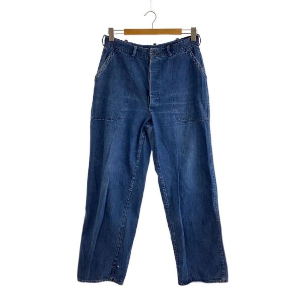 40s US ARMY NAVY ベイカーデニム MILITARY◇40s/VT/US NAVY/デニムベイカー/尿素ボタン// : セカンド