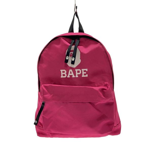 A BATHING APE◇happy new year backpack/リュック/ポリエステル/PNK