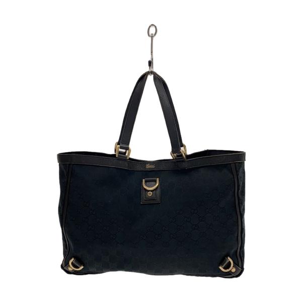 GUCCI◇トートバッグ/キャンバス/BLK/モノグラム/141472 : セカンド