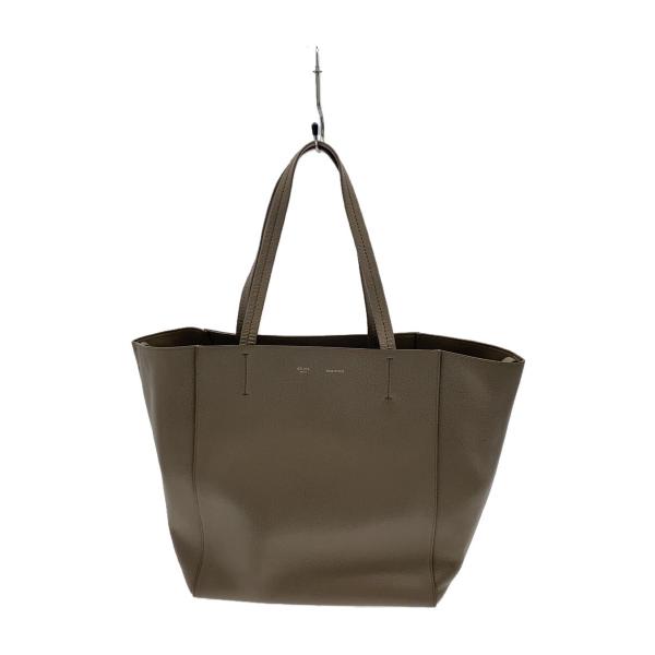 セリーヌ カバファントム レザー トートバッグ スモール カラー:スリ CELINE◇トートバッグ/レザー/BEG/カバファントムスモール : セカンド
