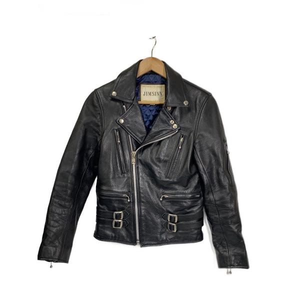 エストネーション サイズ:38 ラムレザーダブルレザージャケット 中古 BS99 JIMSINN/ダブルライダースジャケット/--/レザー/BLK : セカンド