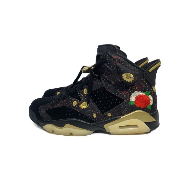 NIKE◆AIR JORDAN 6 RETRO CNY/エアジョーダンレトロ/ブラック/AA2492-021/25.5cm///
