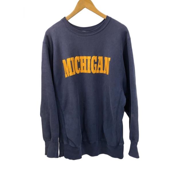 Champion◇スウェット/XL/コットン/NVY/リバースウィーブ/90s/MICHIGAN