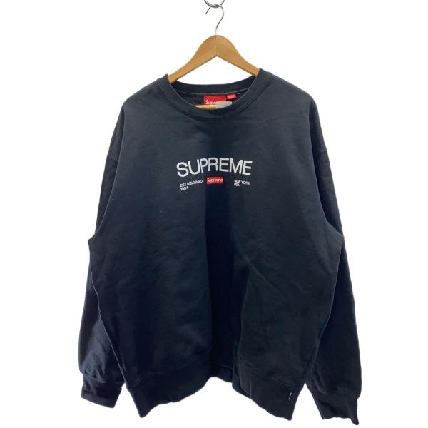 Supreme 24SS established Crewneck スウェット Supreme◇24SS/Established Crewneck/スウェット/XL/コットン/BLK