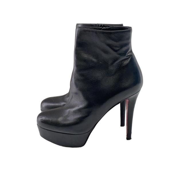 Christian Louboutin◇bianca booty/パンプス/36.5/BLK/レザー