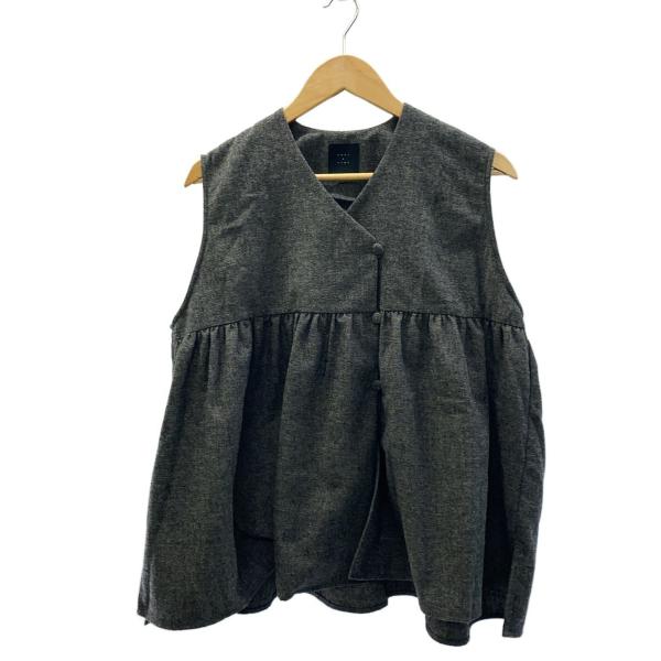 オオカミとフクロウ◇ノースリーブブラウス/--/ポリエステル/GRY/無地