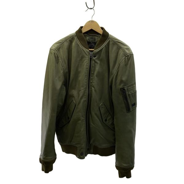 DIESEL◇MA-1/レザージャケット・ブルゾン/L/羊革/KHK : セカンド