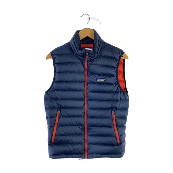 週末値下げ　patagonia DOWN VEST　02年製 patagonia◇Down Sweater Vest/ダウンベスト/S/ポリエステル/NVY