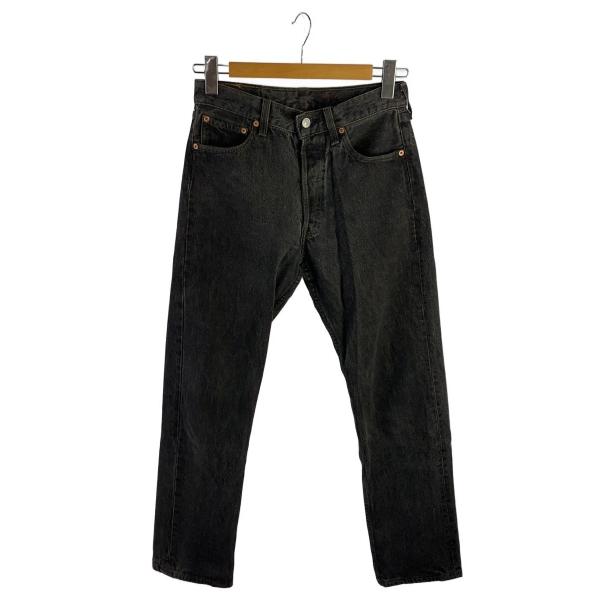 ★90sLevisリーバイス501-0658先染めブラックデニム96年ビンテージ Levi's◇90s/96年製/先染/501/ストレートパンツ/29/BLK/無地/USA製/501