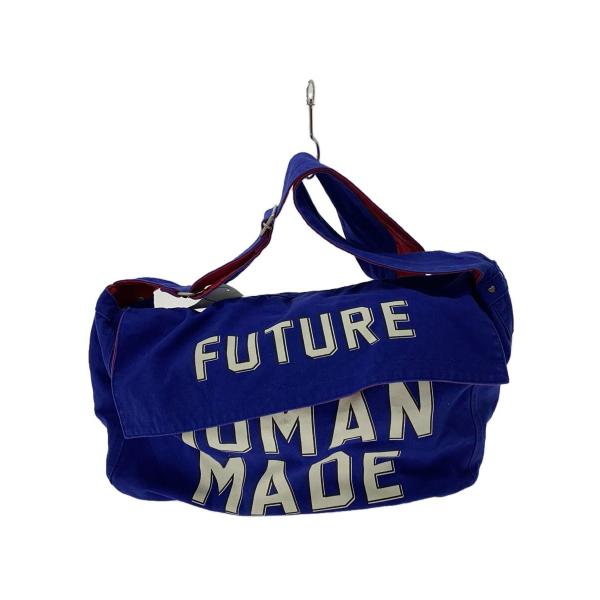 HUMAN MADE◇MAIL BAG/ショルダーバッグ/キャンバス/ブルー