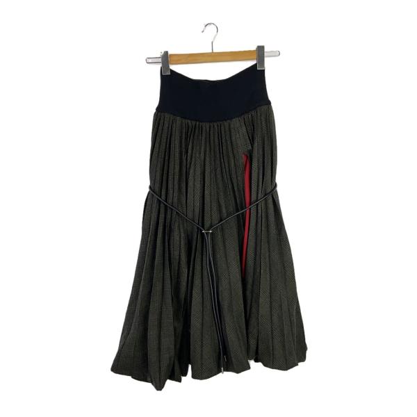 sacai◇ロングスカート/2/ウール/グレー/チェック/19-04754/サカイ