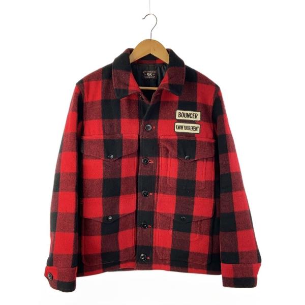 BOUNCER◇ジャケット/--/ウール/RED/チェック/バッファロージャケット