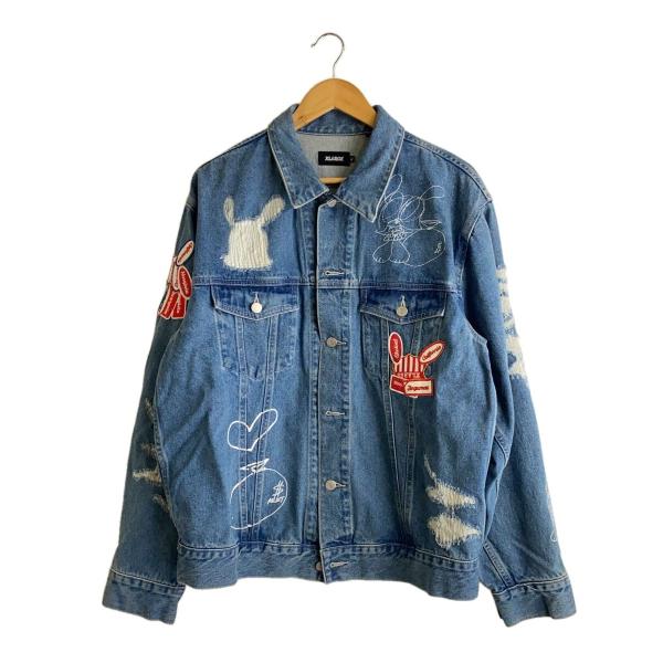 XLARGE(X-LARGE)◇23AW/×SKOLOCT/DENIM JACKET/Gジャン/XL/デニム/IDG